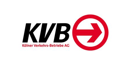 Auf dem Bild ist Logo der Kölner Verkehrs-Betriebe AG zu sehen.