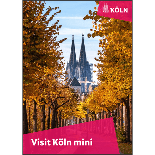 Auf dem Cover ist der Kölner Dom, gerahmt von herbstlichen Bäumen, zu sehen.