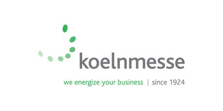 Auf dem Bild ist das Logo der Koelnmesse zu sehen.