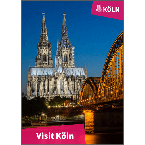 Auf dem Cover ist die Hohenzollernbrücke und der Kölner Dom bei Abenddämmerung zu sehen.
