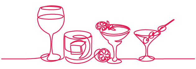 Cocktails, One-Line ©Shutterstock, Valenty