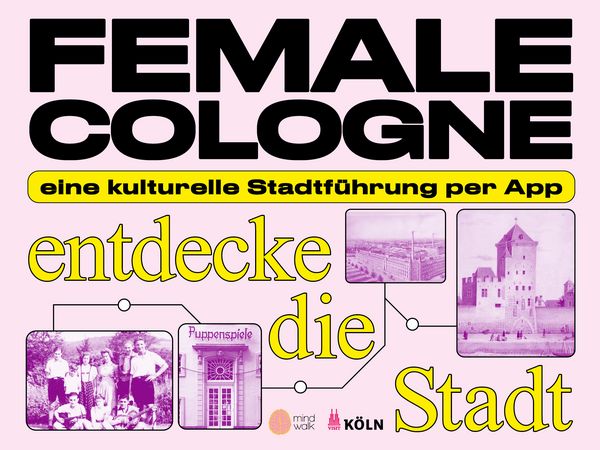 Bunte Grafik zum Mindwalk mit Großbuchstaben.